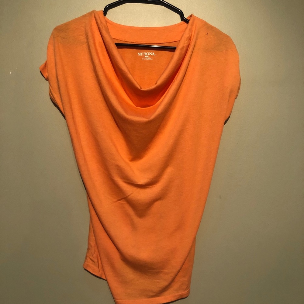 Cap sleeved, cowl neck blouse